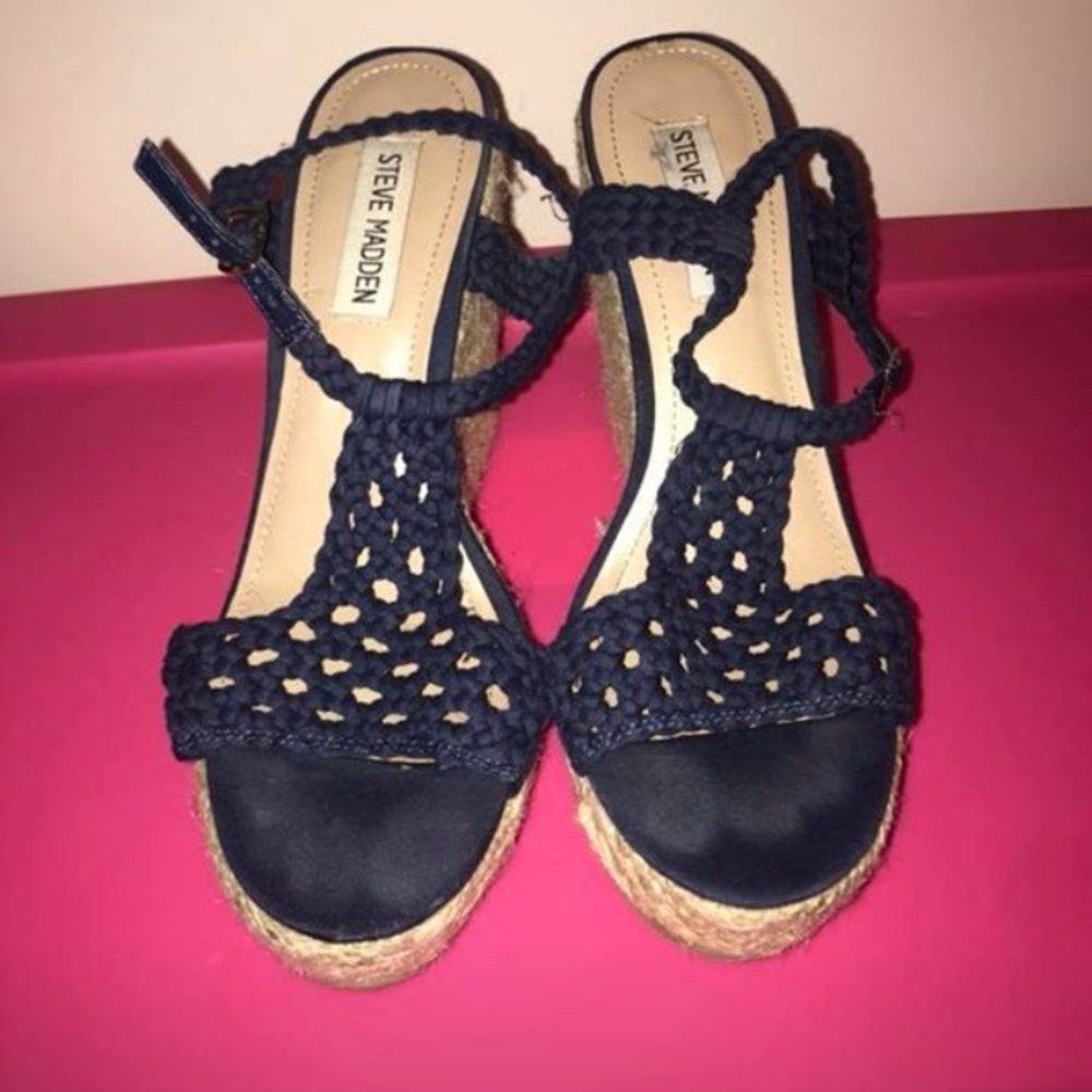 Navy Blue Wedges